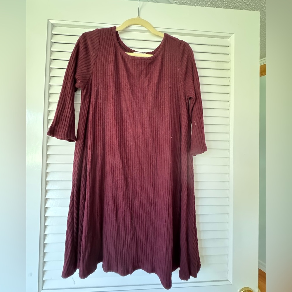 Maroon Sweater Dress